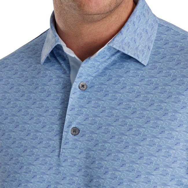 FootJoy Men's Golf Course Doodle Stretch Pique Self Collar - FootJoy