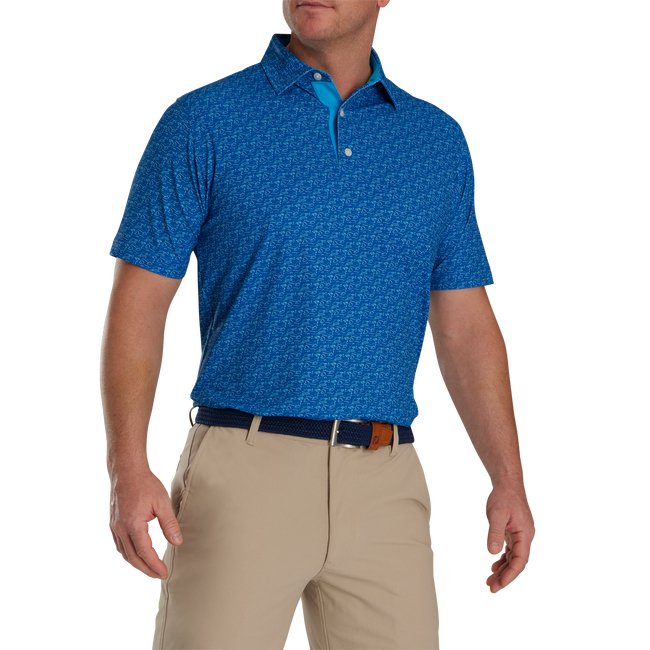 FootJoy Men's Golf Course Doodle Stretch Pique Self Collar - FootJoy