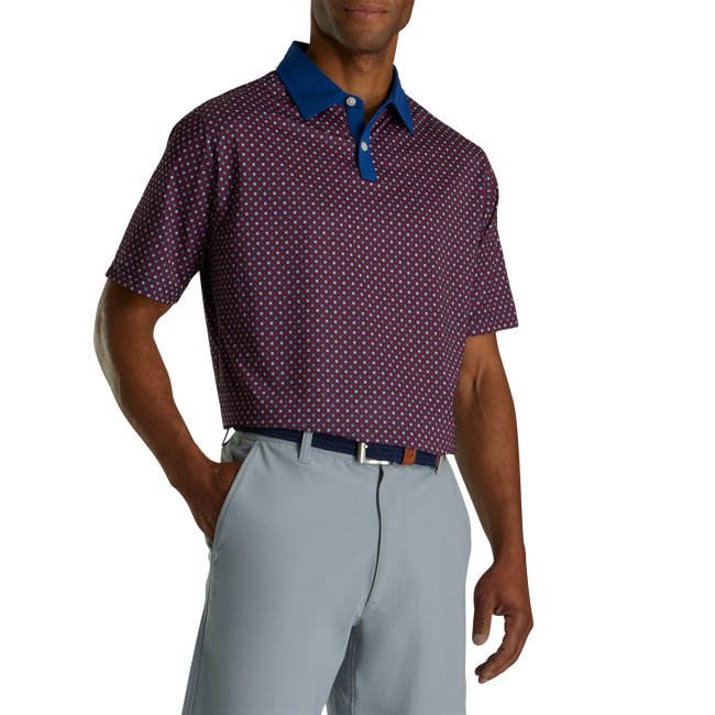 FootJoy Men's Lisle Circle Print Self Collar - FootJoy