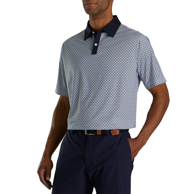 FootJoy Men's Lisle Circle Print Self Collar - FootJoy