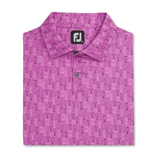 FootJoy Men's Lisle Glass Print Self Collar - FootJoy