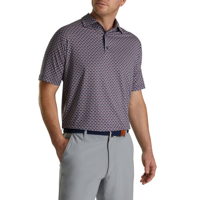 FootJoy Men's Lisle Half Moon Geo Self Collar - FootJoy