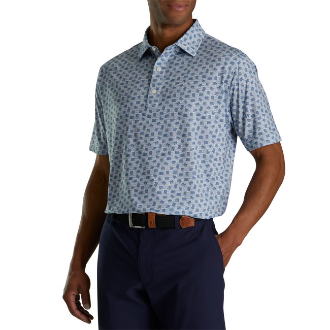 FootJoy Men's Lisle Sketched Print Self Collar - FootJoy