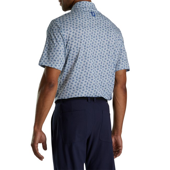 FootJoy Men's Lisle Sketched Print Self Collar - FootJoy