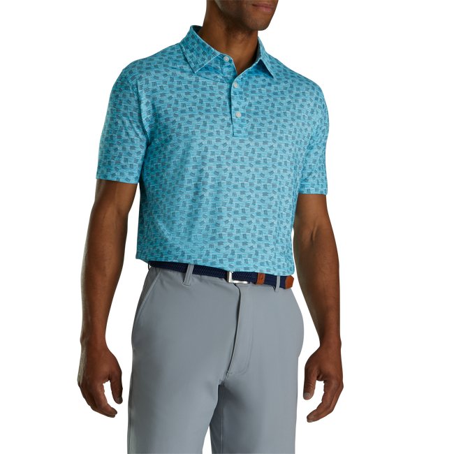 FootJoy Men's Lisle Sketched Print Self Collar - FootJoy