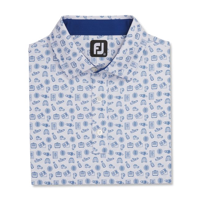 FootJoy Men's Lisle Travel Print Self Collar - FootJoy