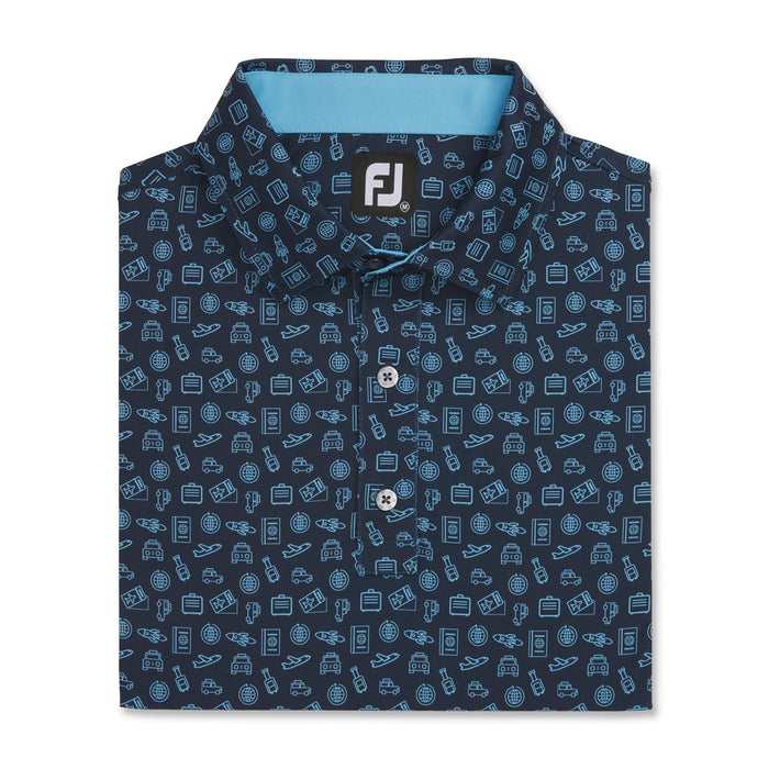 FootJoy Men's Lisle Travel Print Self Collar - FootJoy