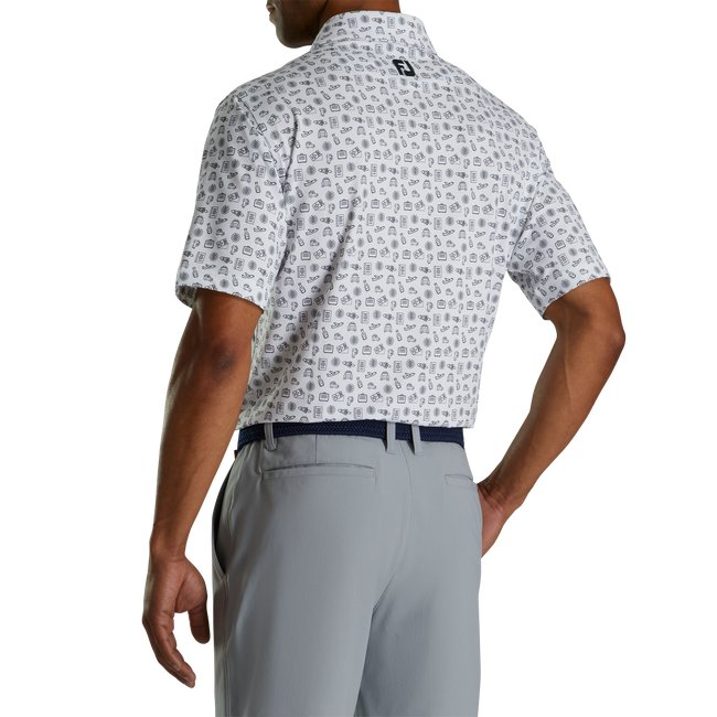 FootJoy Men's Lisle Travel Print Self Collar - FootJoy