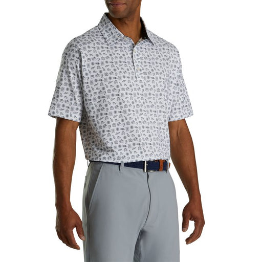 FootJoy Men's Lisle Travel Print Self Collar - FootJoy