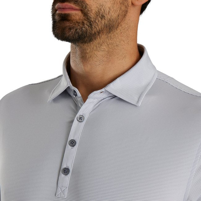 FootJoy Men's Micro Feeder Stripe Lisle Self Collar - FootJoy