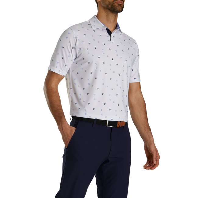 FootJoy Men's Parachute Print Lisle Self Collar - FootJoy