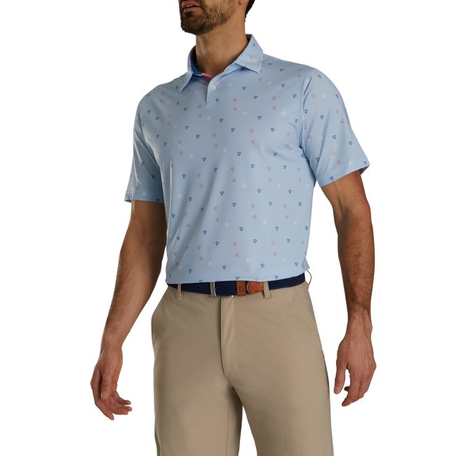 FootJoy Men's Parachute Print Lisle Self Collar - FootJoy