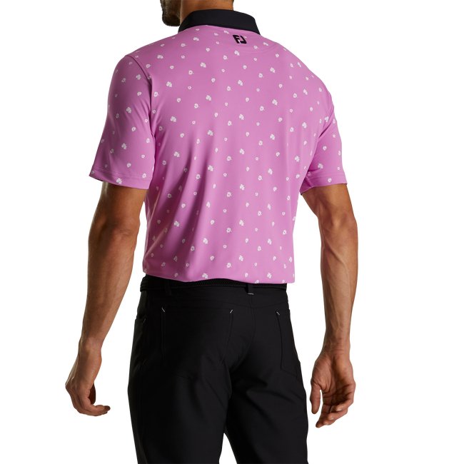 FootJoy Men's Pique Stretch Scattered Floral Self Collar - FootJoy