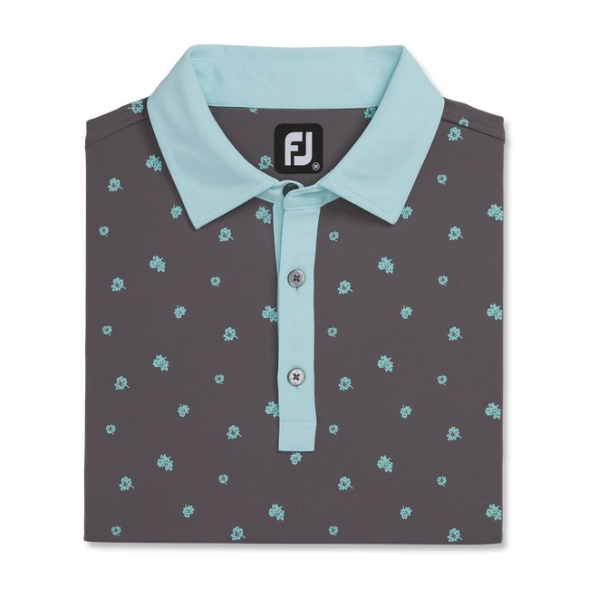 FootJoy Men's Pique Stretch Scattered Floral Self Collar - FootJoy