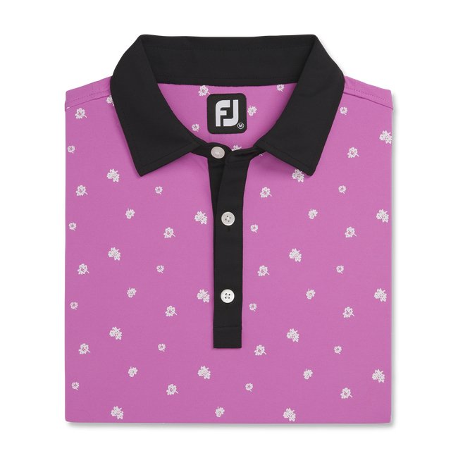 FootJoy Men's Pique Stretch Scattered Floral Self Collar - FootJoy