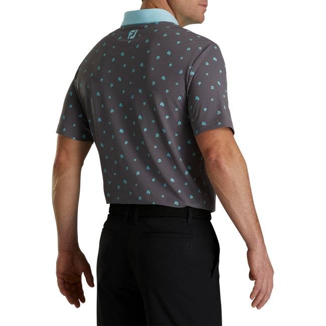 FootJoy Men's Pique Stretch Scattered Floral Self Collar - FootJoy