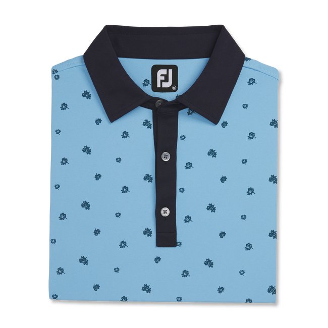 FootJoy Men's Pique Stretch Scattered Floral Self Collar - FootJoy