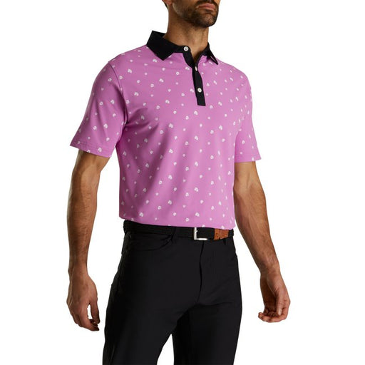 FootJoy Men's Pique Stretch Scattered Floral Self Collar - FootJoy