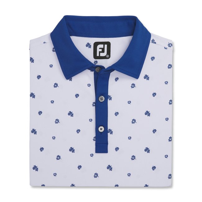 FootJoy Men's Pique Stretch Scattered Floral Self Collar - FootJoy