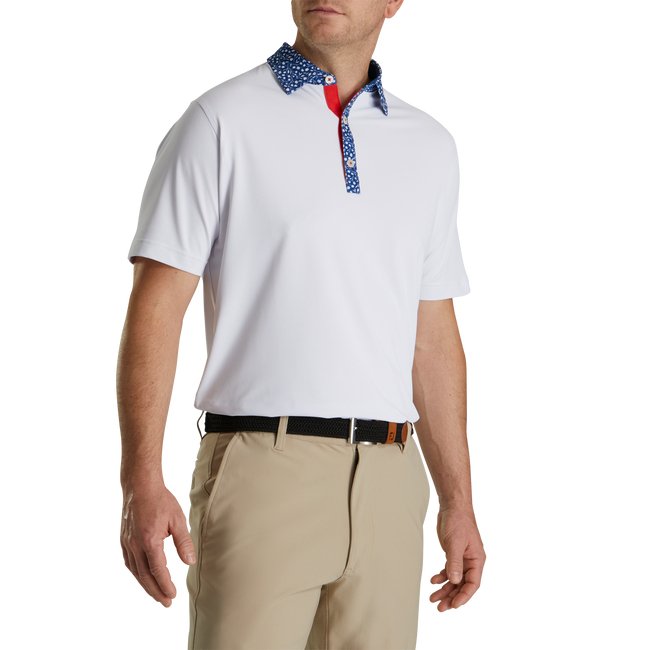 FootJoy Men's Pique Tulip Trim Stretch Lisle Collar - FootJoy