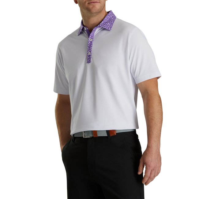 FootJoy Men's Pique Tulip Trim Stretch Lisle Collar - FootJoy