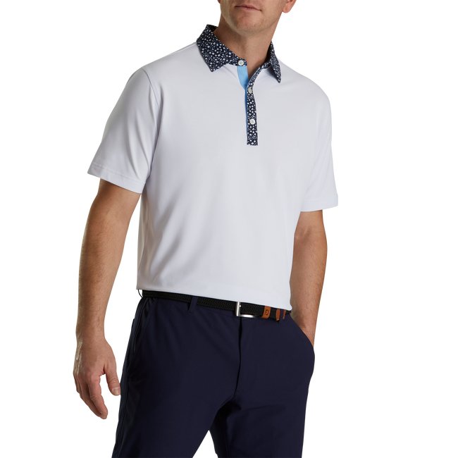 FootJoy Men's Pique Tulip Trim Stretch Lisle Collar - FootJoy