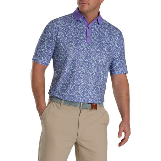 FootJoy Men's Primrose Print Lisle Spread Collar - FootJoy