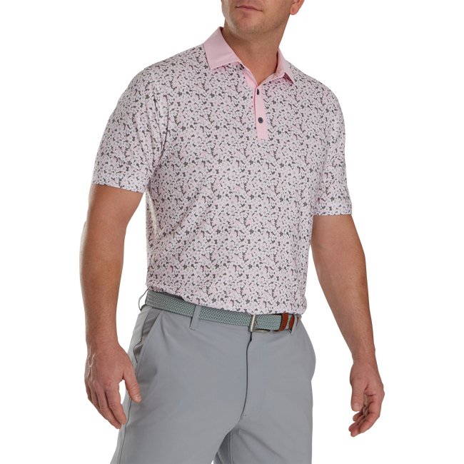 FootJoy Men's Primrose Print Lisle Spread Collar - FootJoy