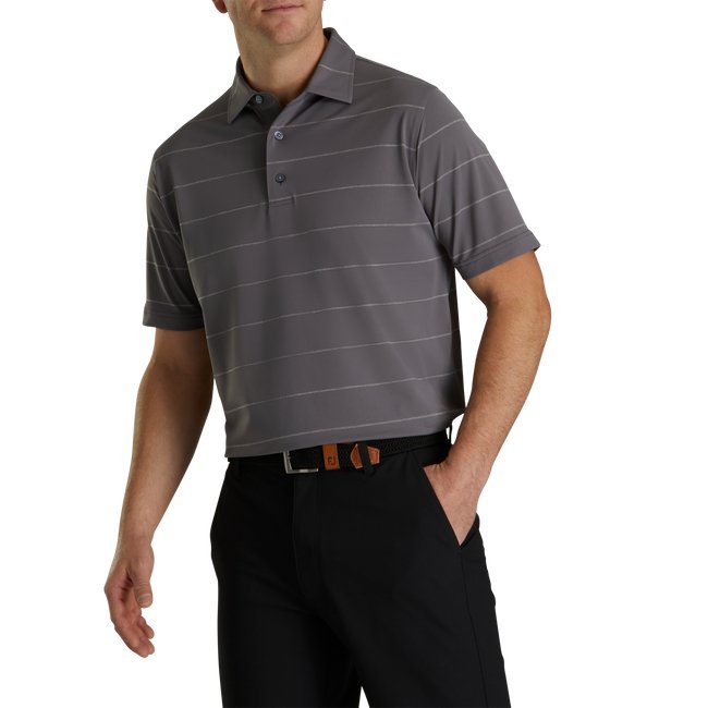 FootJoy Men's Stretch Pique Chalkstripe Self Collar - FootJoy