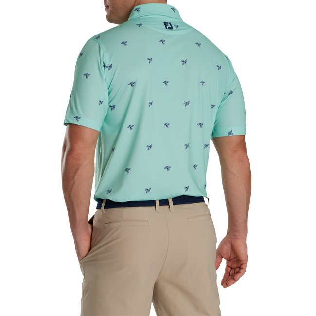 FootJoy Men's Thistle Print Lisle Self Collar - FootJoy