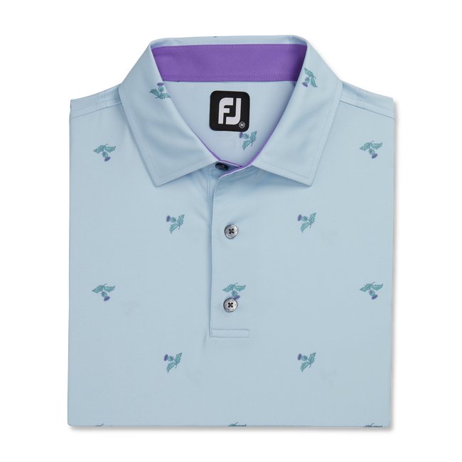 FootJoy Men's Thistle Print Lisle Self Collar - FootJoy