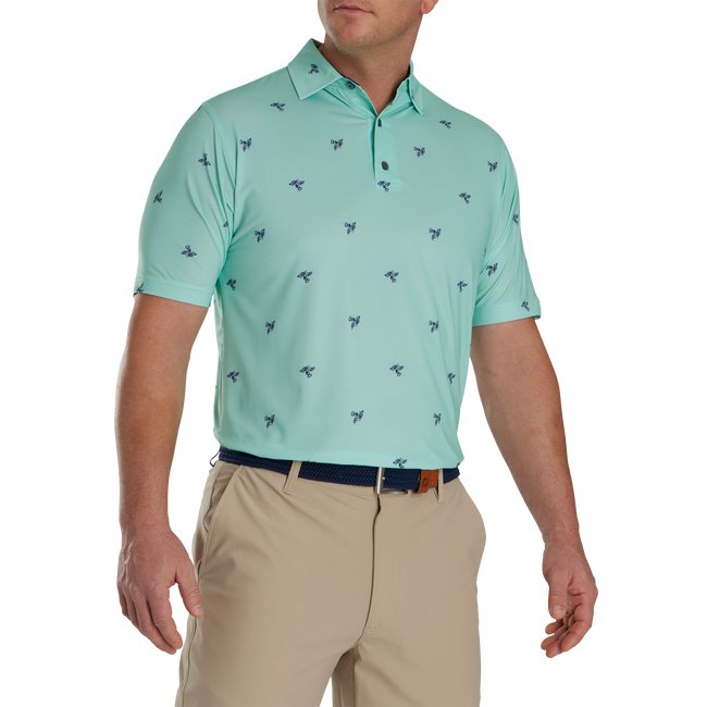 FootJoy Men's Thistle Print Lisle Self Collar - FootJoy