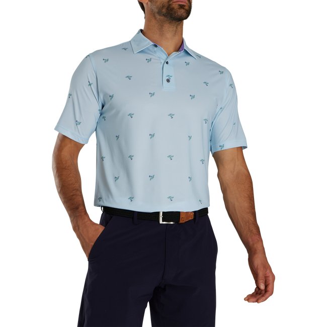 FootJoy Men's Thistle Print Lisle Self Collar - FootJoy