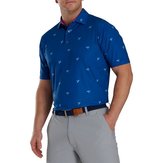 FootJoy Men's Thistle Print Lisle Self Collar - FootJoy