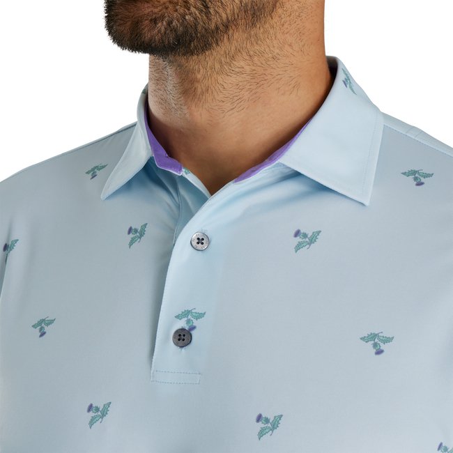 FootJoy Men's Thistle Print Lisle Self Collar - FootJoy