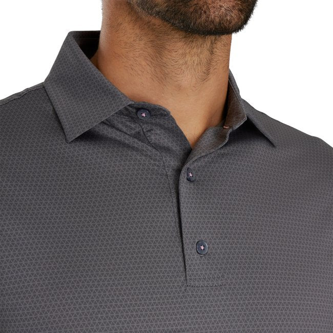 FootJoy Men's Tonal Triangle Print Lisle Self Collar - FootJoy