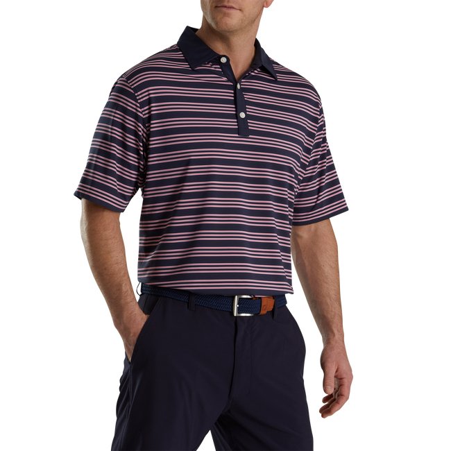 FootJoy Men's Trio Stripe Lisle Self Collar - FootJoy