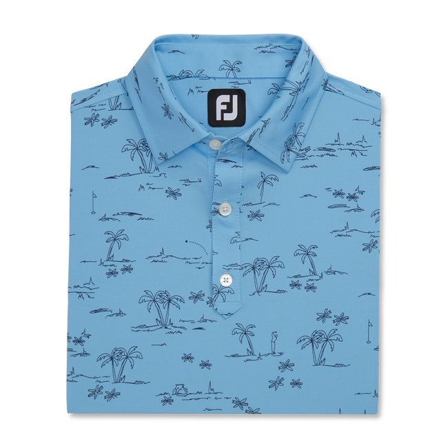 FootJoy Men's Tropic Golf Print Lisle Self Collar - FootJoy