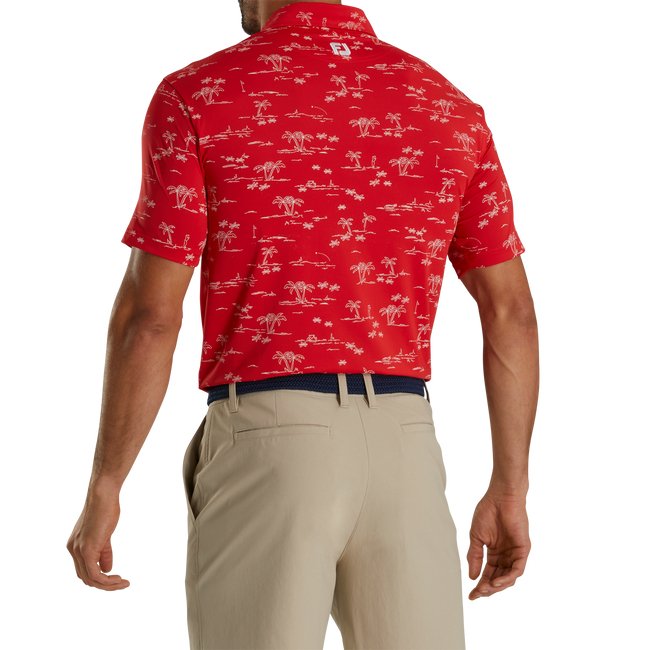 FootJoy Men's Tropic Golf Print Lisle Self Collar - FootJoy