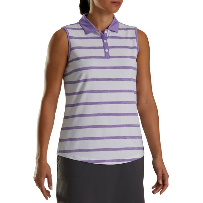 FootJoy Women's Sleeveless Spacedye Stripe Polo - FootJoy