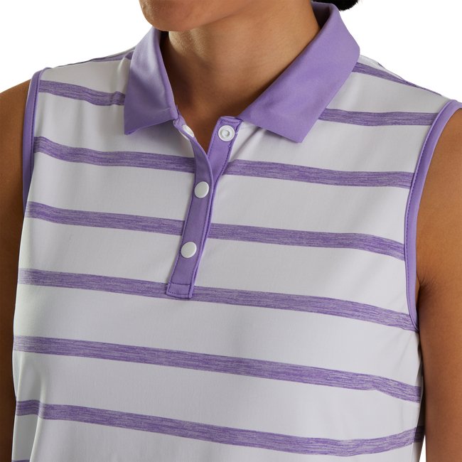 FootJoy Women's Sleeveless Spacedye Stripe Polo - FootJoy