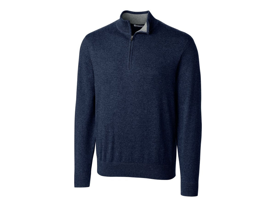 Lakemont Tri-Blend Mens Quarter Zip Pullover Sweater - Cutter & Buck