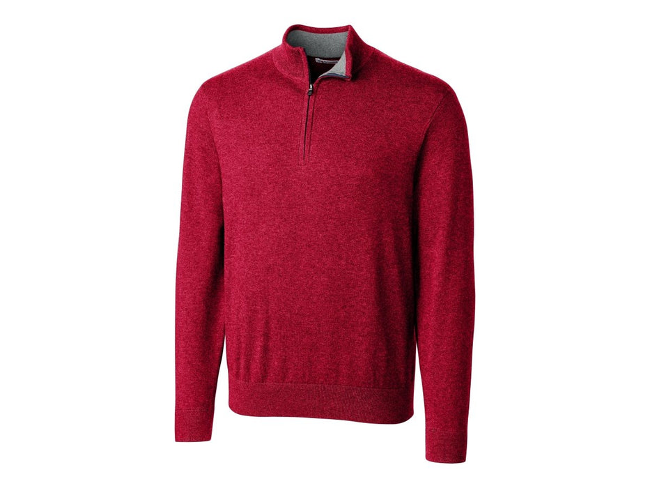 Lakemont Tri Blend Mens Quarter Zip Pullover Sweater