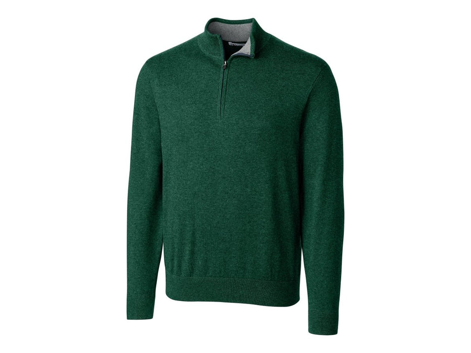 Lakemont Tri-Blend Mens Quarter Zip Pullover Sweater - Cutter & Buck