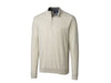 Lakemont Tri-Blend Mens Quarter Zip Pullover Sweater - Cutter & Buck