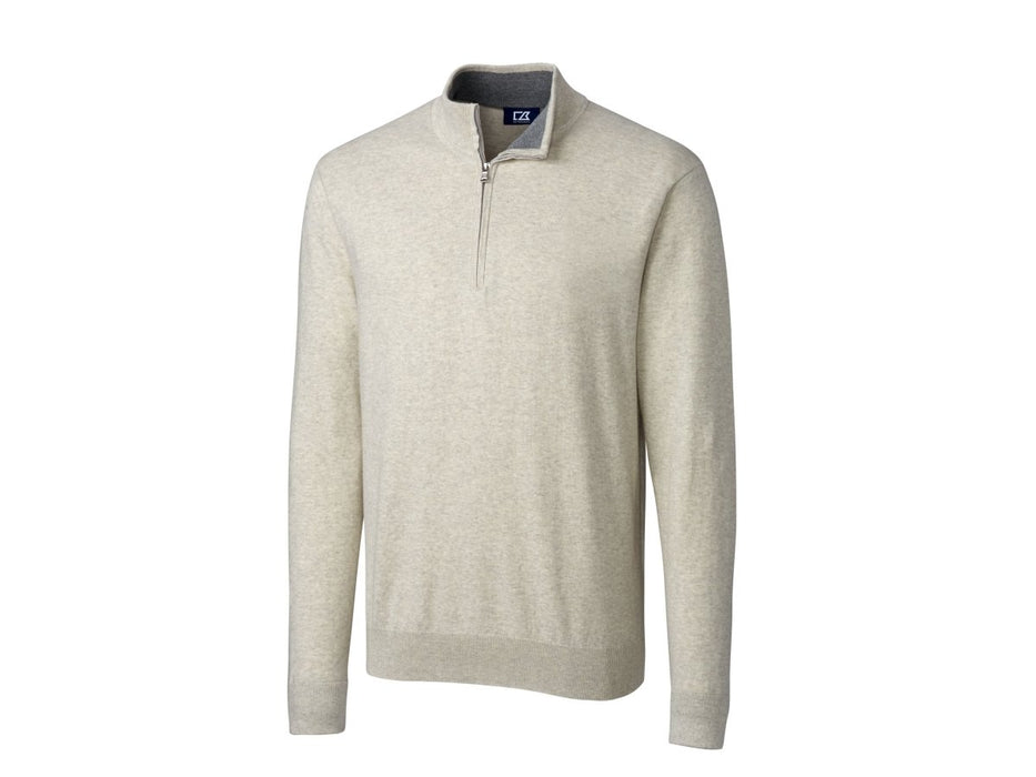 Lakemont Tri-Blend Mens Quarter Zip Pullover Sweater - Cutter & Buck