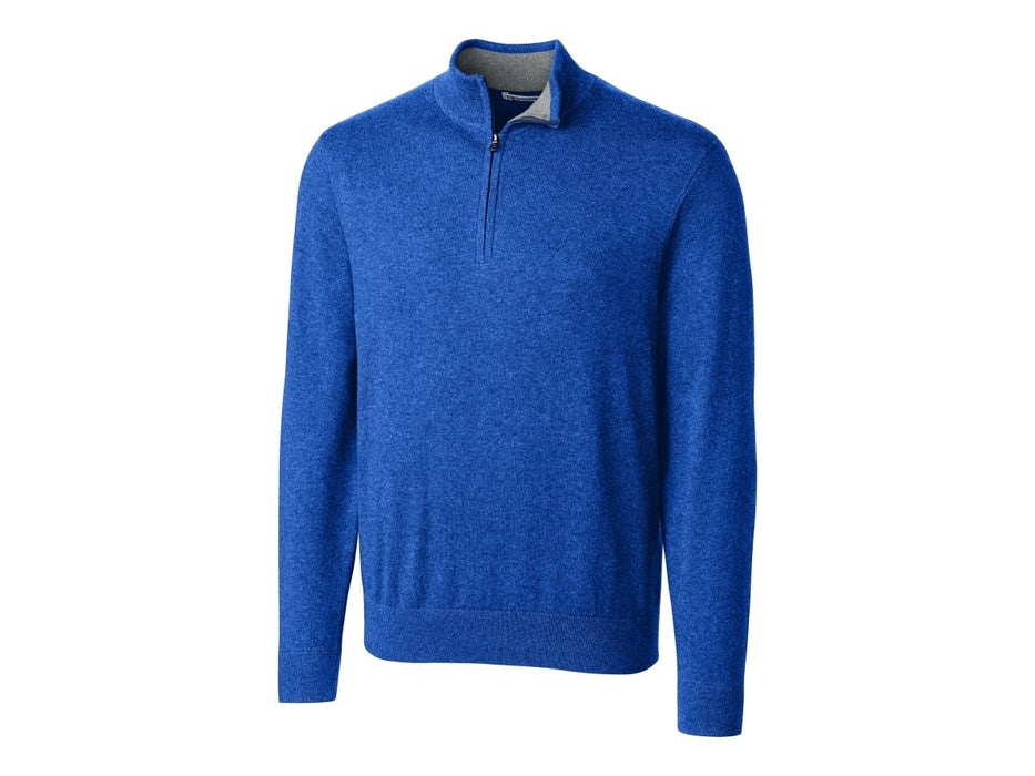 Lakemont Tri-Blend Mens Quarter Zip Pullover Sweater - Cutter & Buck